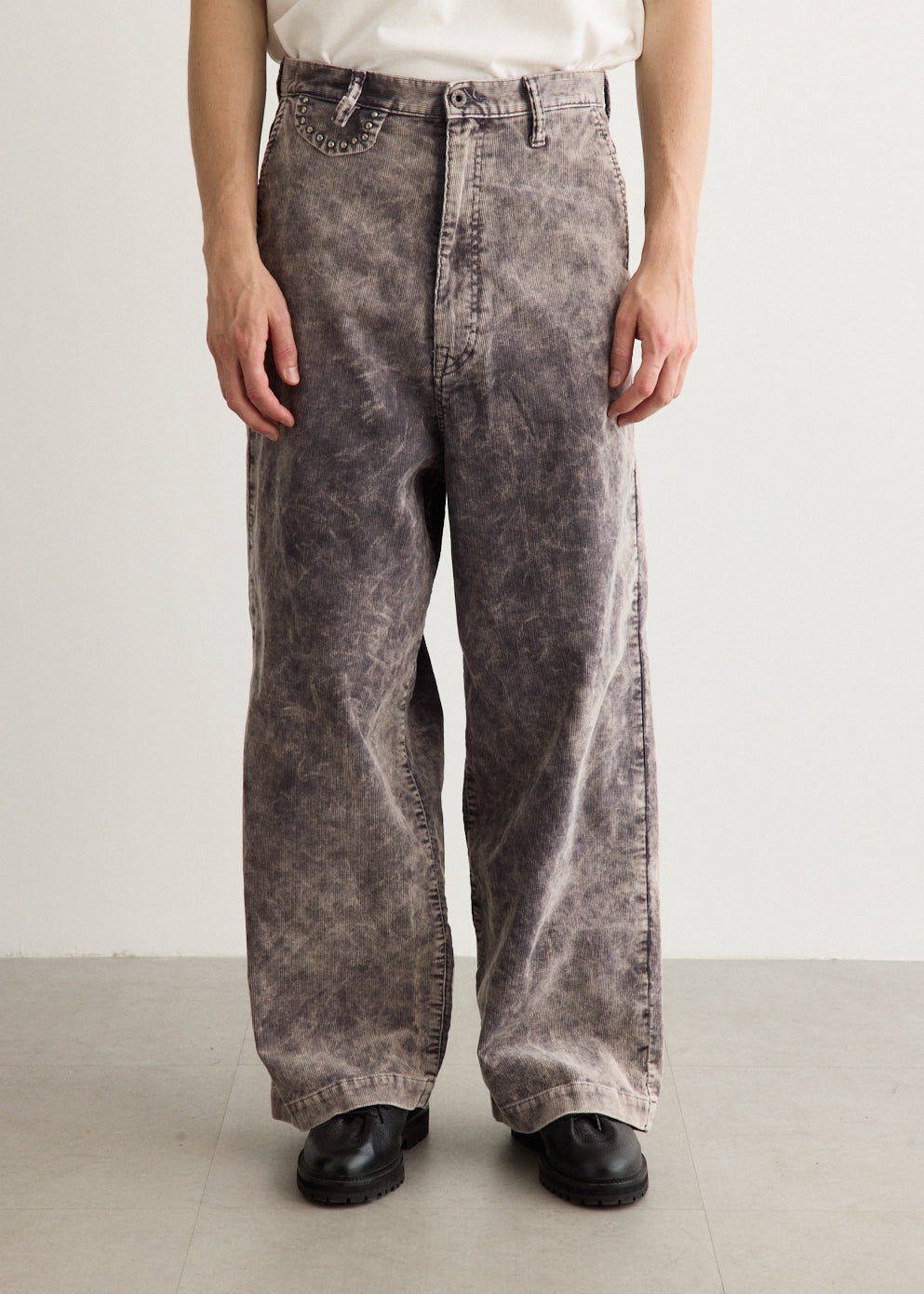 14W Corduroy BOOGIE-DAY PORT Baggy Pants (Dirty Dyed)