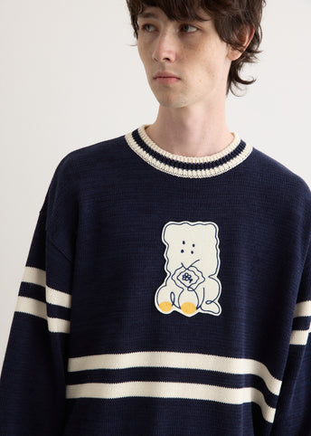 5G Cotton Knit PECKISH RAINBOWY IVY Crew Sweater