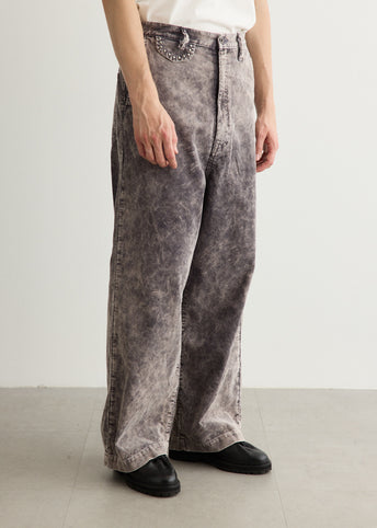 14W Corduroy BOOGIE-DAY PORT Baggy Pants (Dirty Dyed)