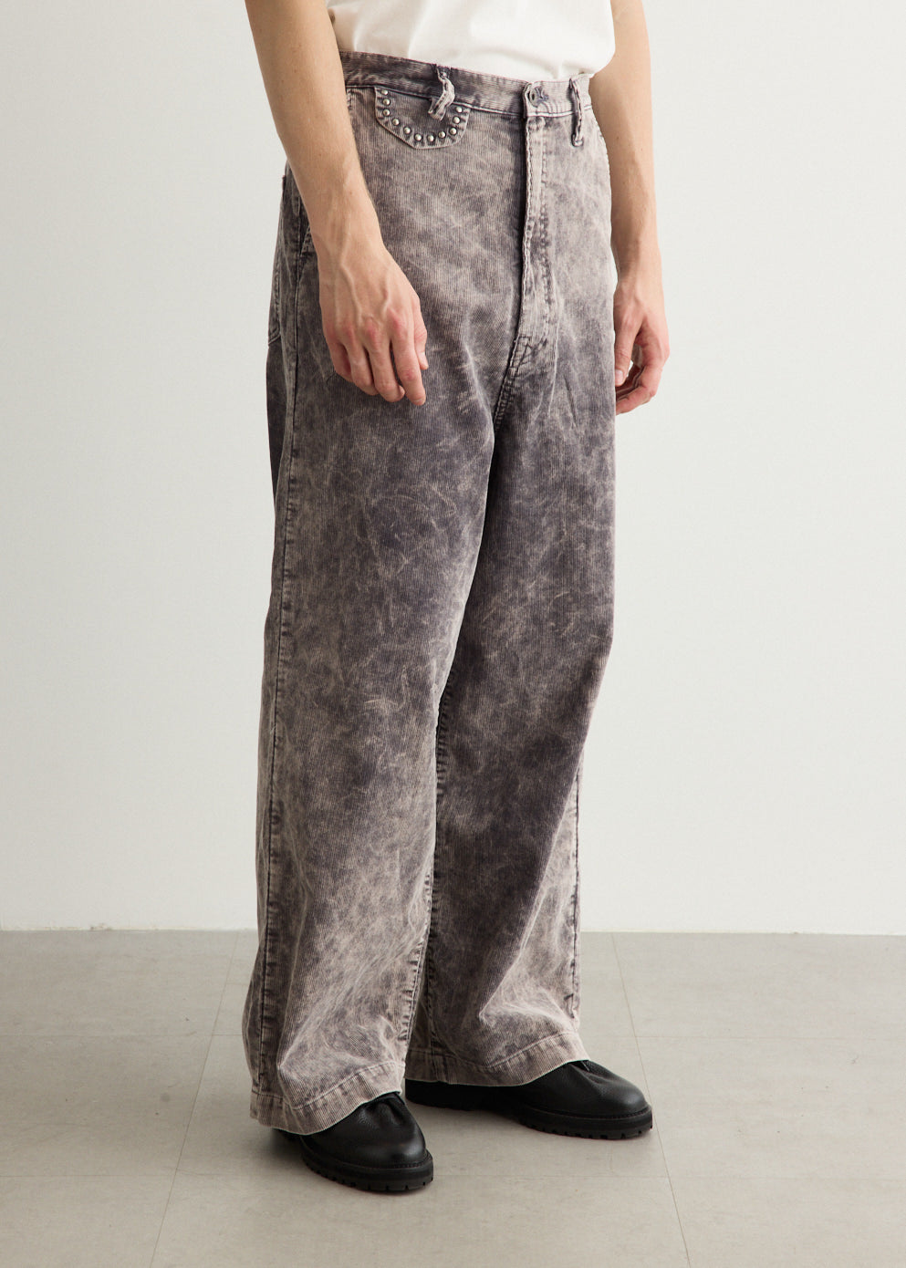 14W Corduroy BOOGIE-DAY PORT Baggy Pants (Dirty Dyed)