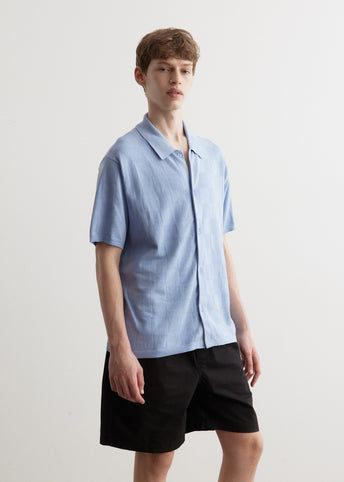 Kenneth Checkerboard Knit Short Sleeve Shirt