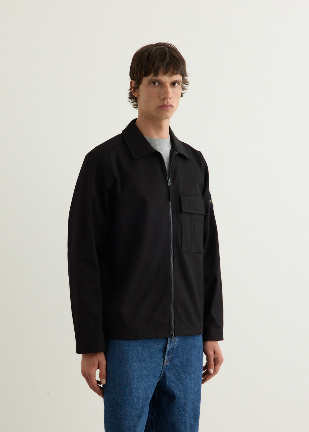 Panama Cotton Zip Overshirt