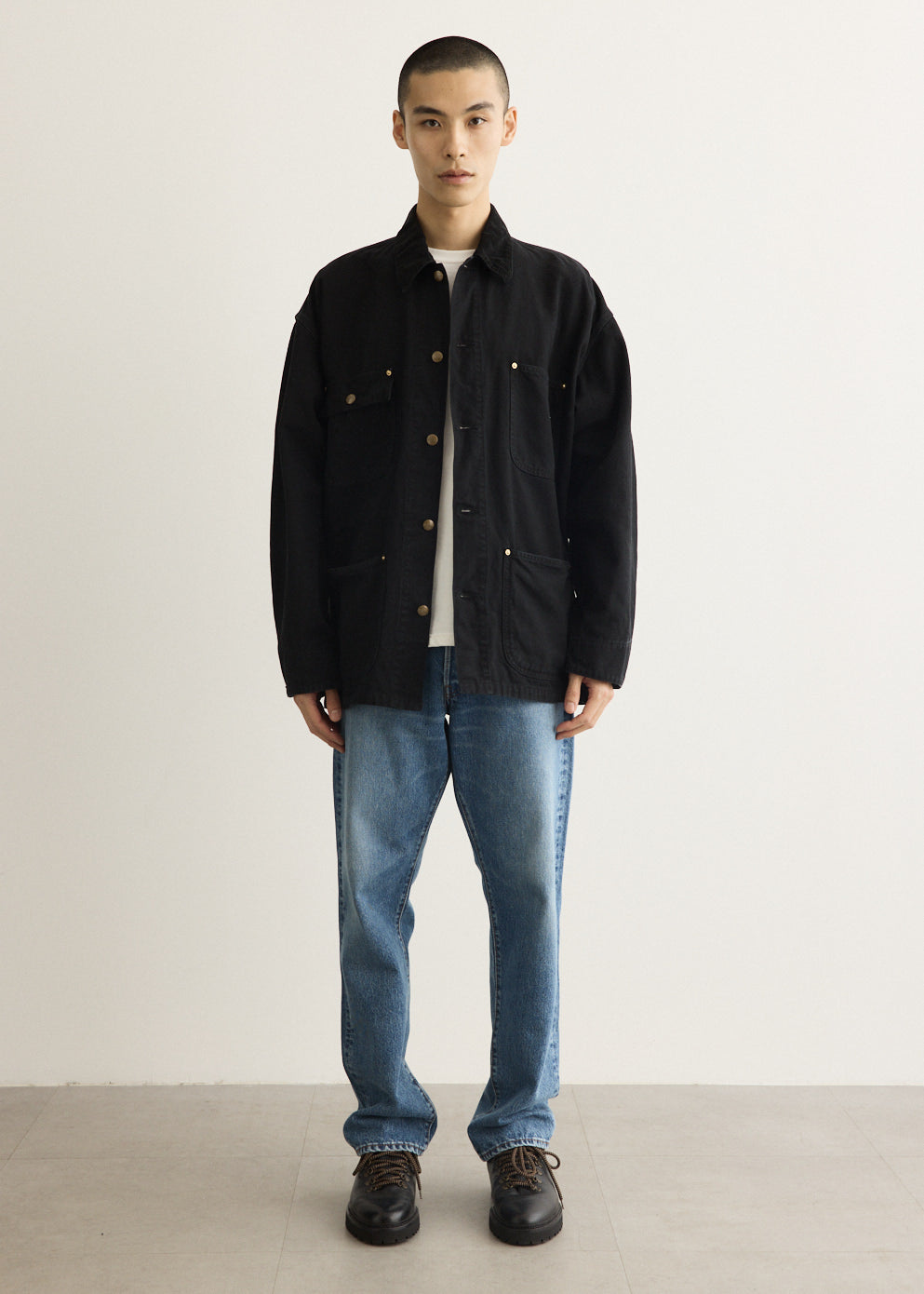 Relaxed Fit Oxford Coverall Jacket
