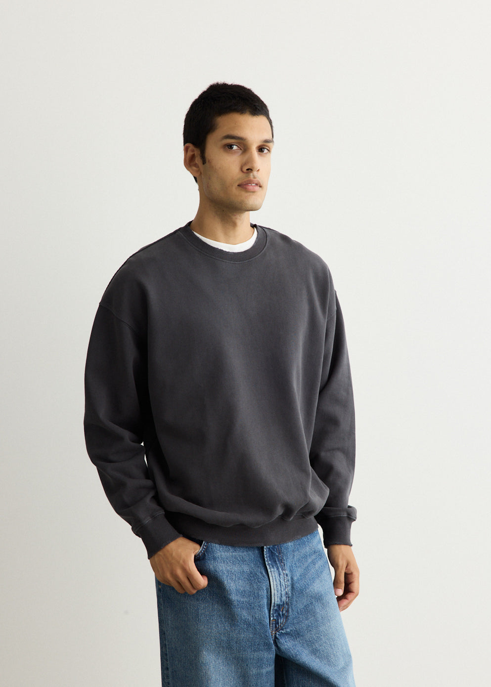 Bowery Garment Dyed Slash Sweatshirt