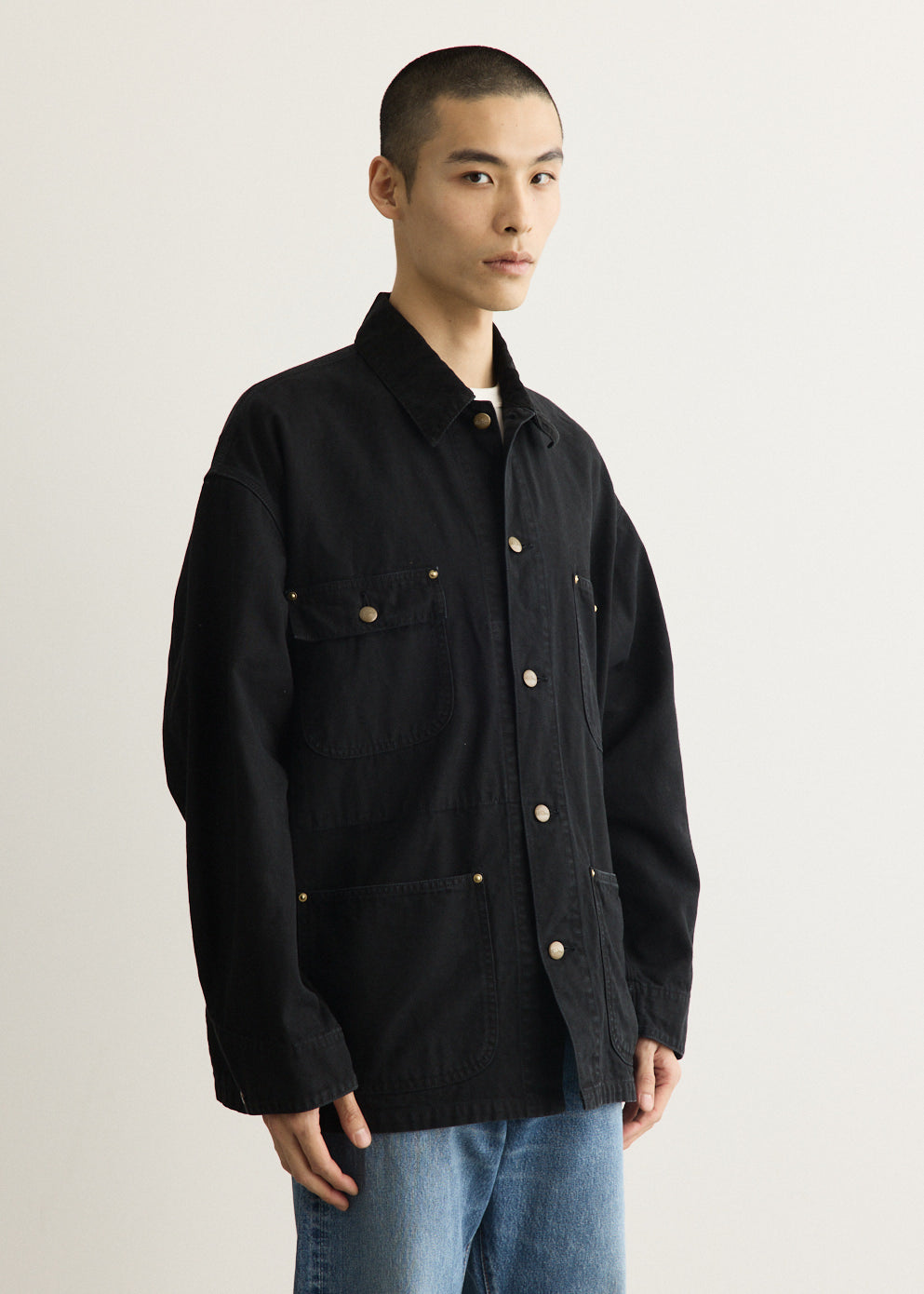 Relaxed Fit Oxford Coverall Jacket