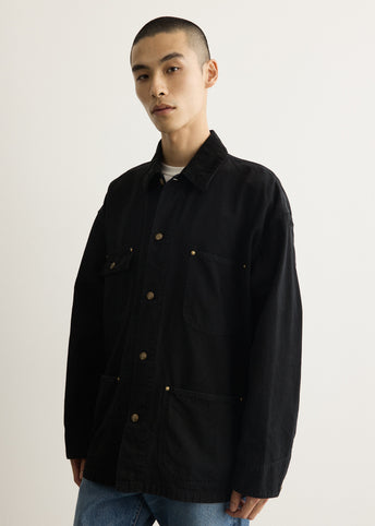 Relaxed Fit Oxford Coverall Jacket