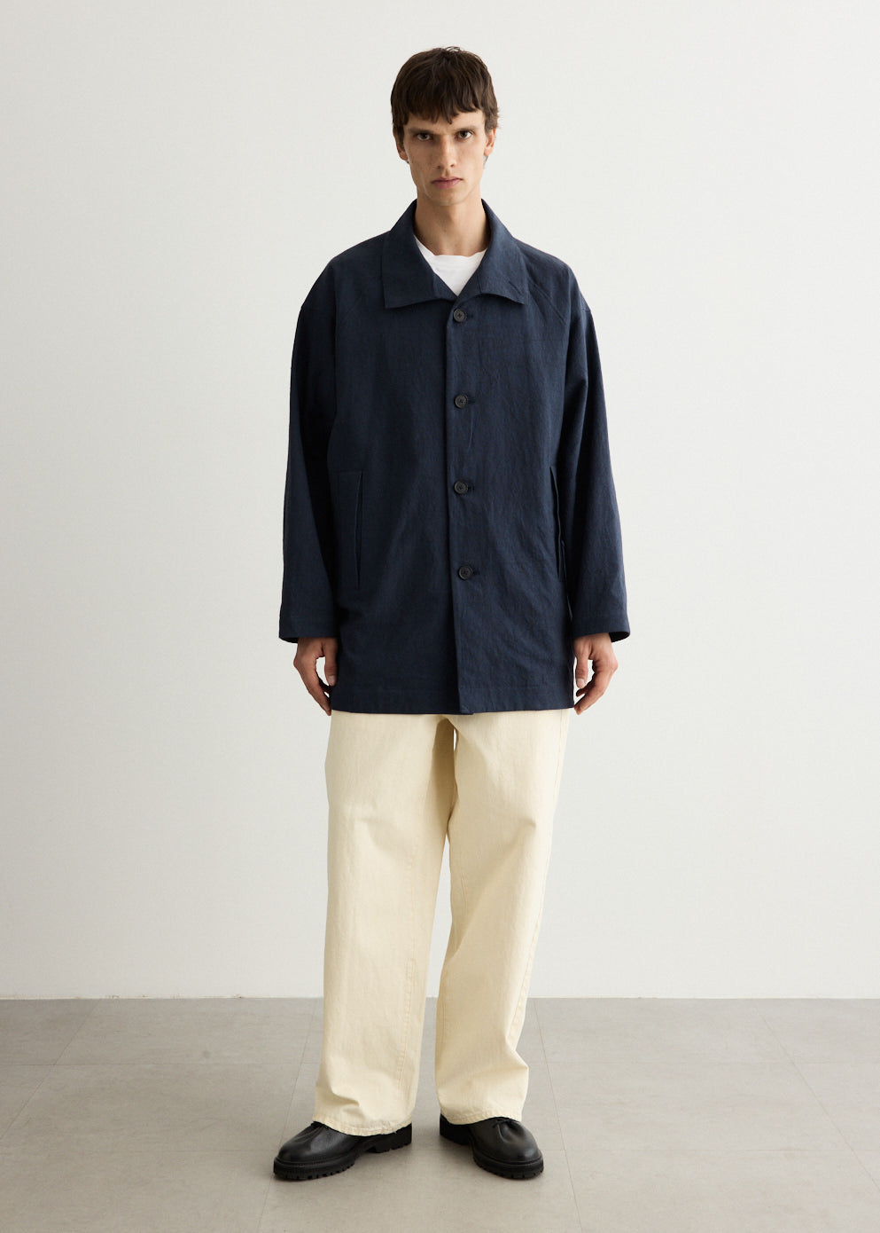 Cotton Linen Half Coat