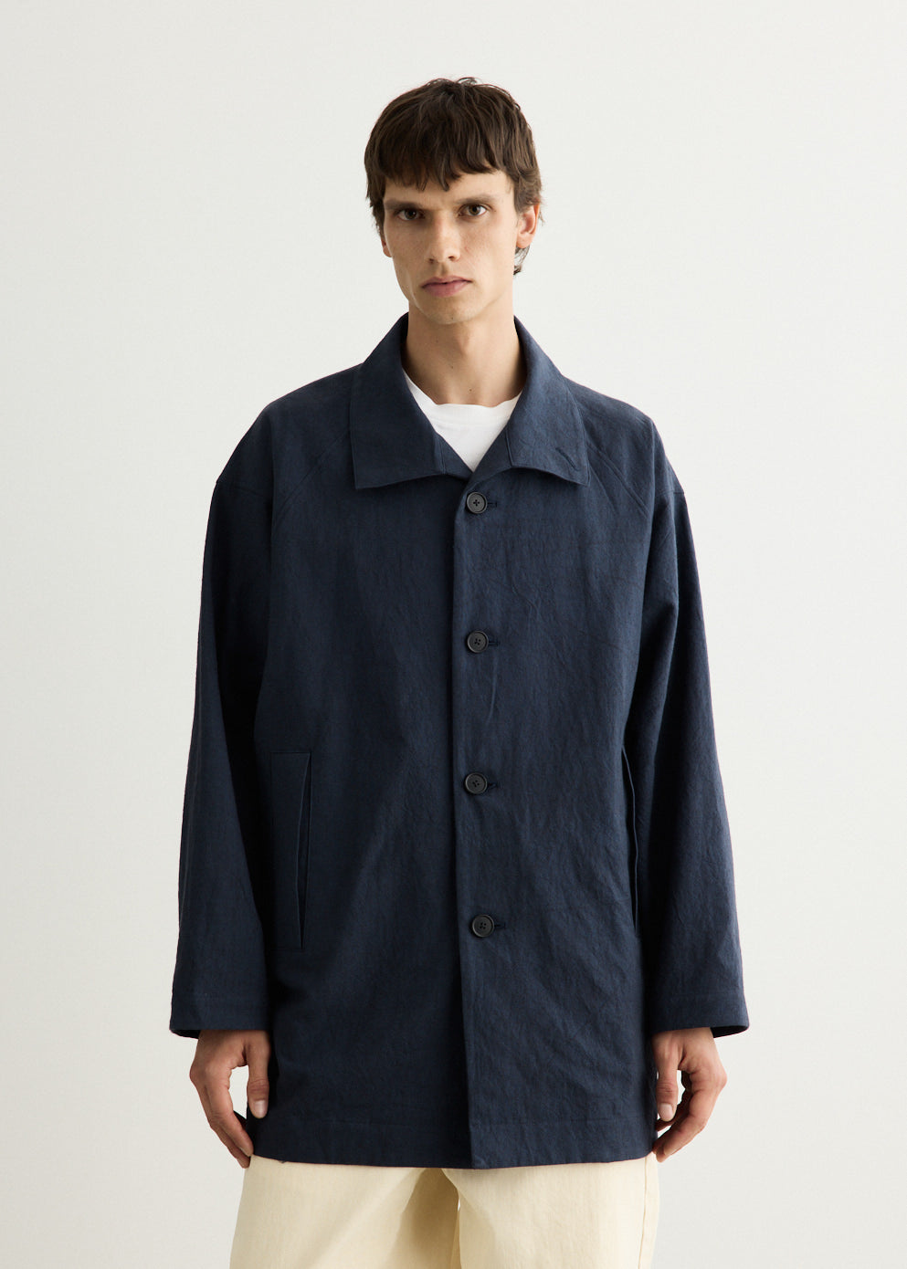 Cotton Linen Half Coat