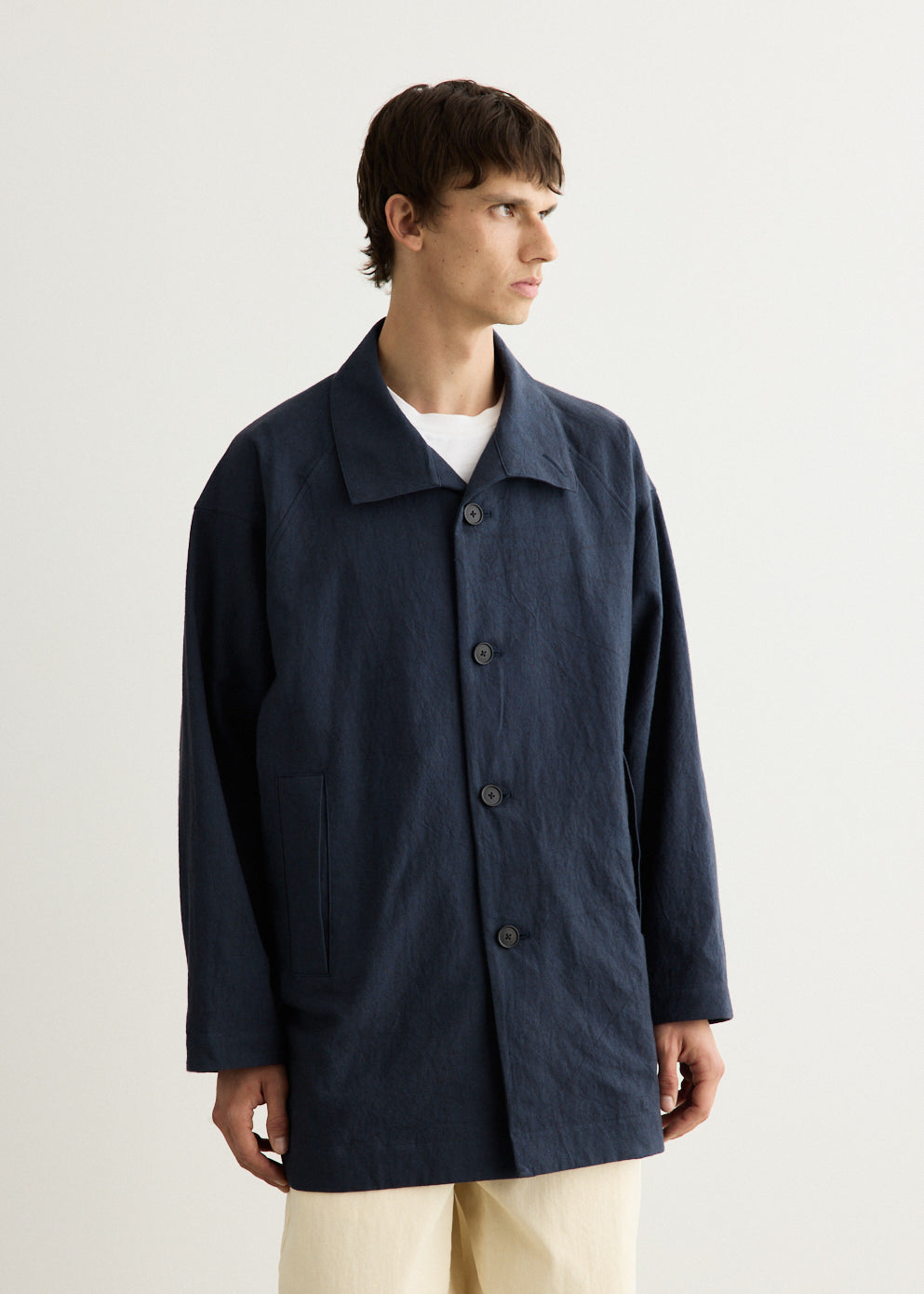Cotton Linen Half Coat