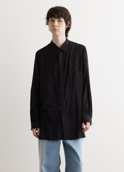 トップス CELLULOSE LAWN FRONT PLACKET SHIRT CELLULOSE LAWN FRONT PLACKET SHIRT – THE SHOP YOHJI YAMAMOTO