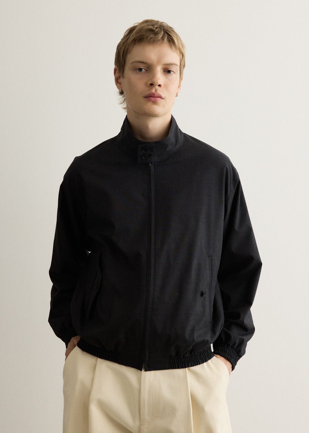 Ultra Fine Tropical Zip Blouson