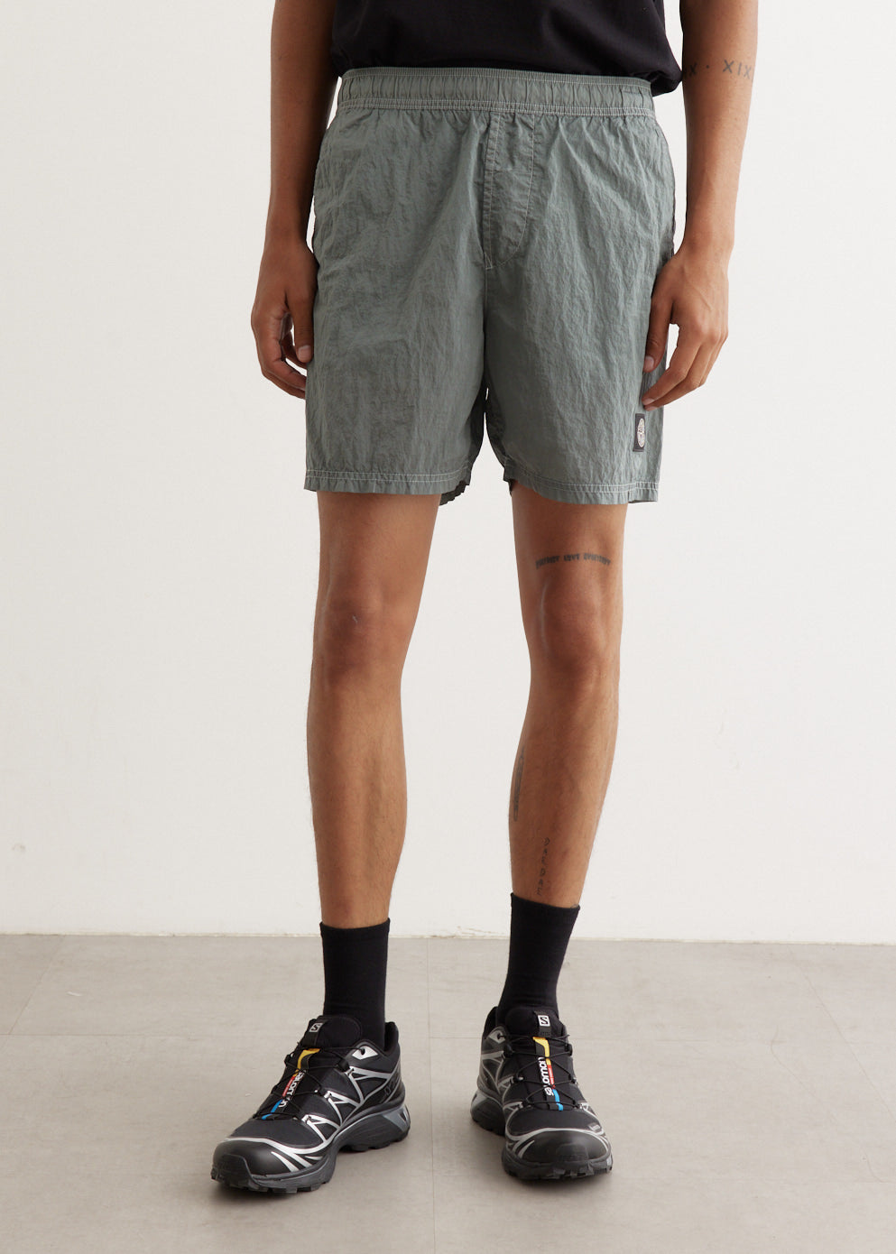 Stone Island - Iridescent Nylon Metal Swim Trunks - Shorts,Specials : American Fashion Style Bags On Sale
