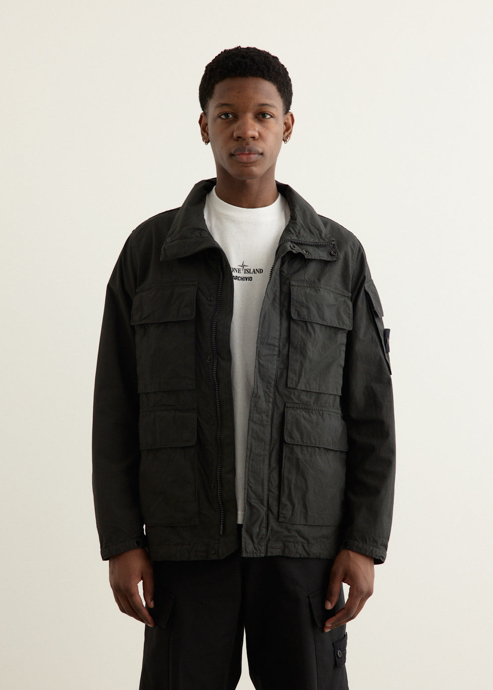 Garment Dyed Cotton Canvas Field Jacket