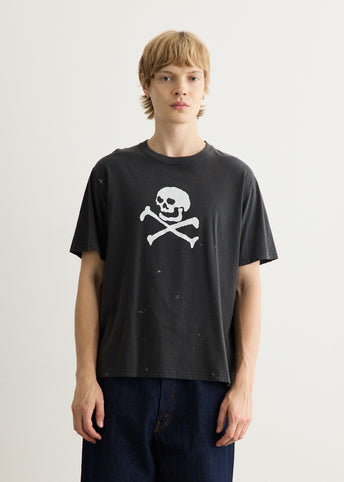 Vintage Fade Skull Print T-Shirt