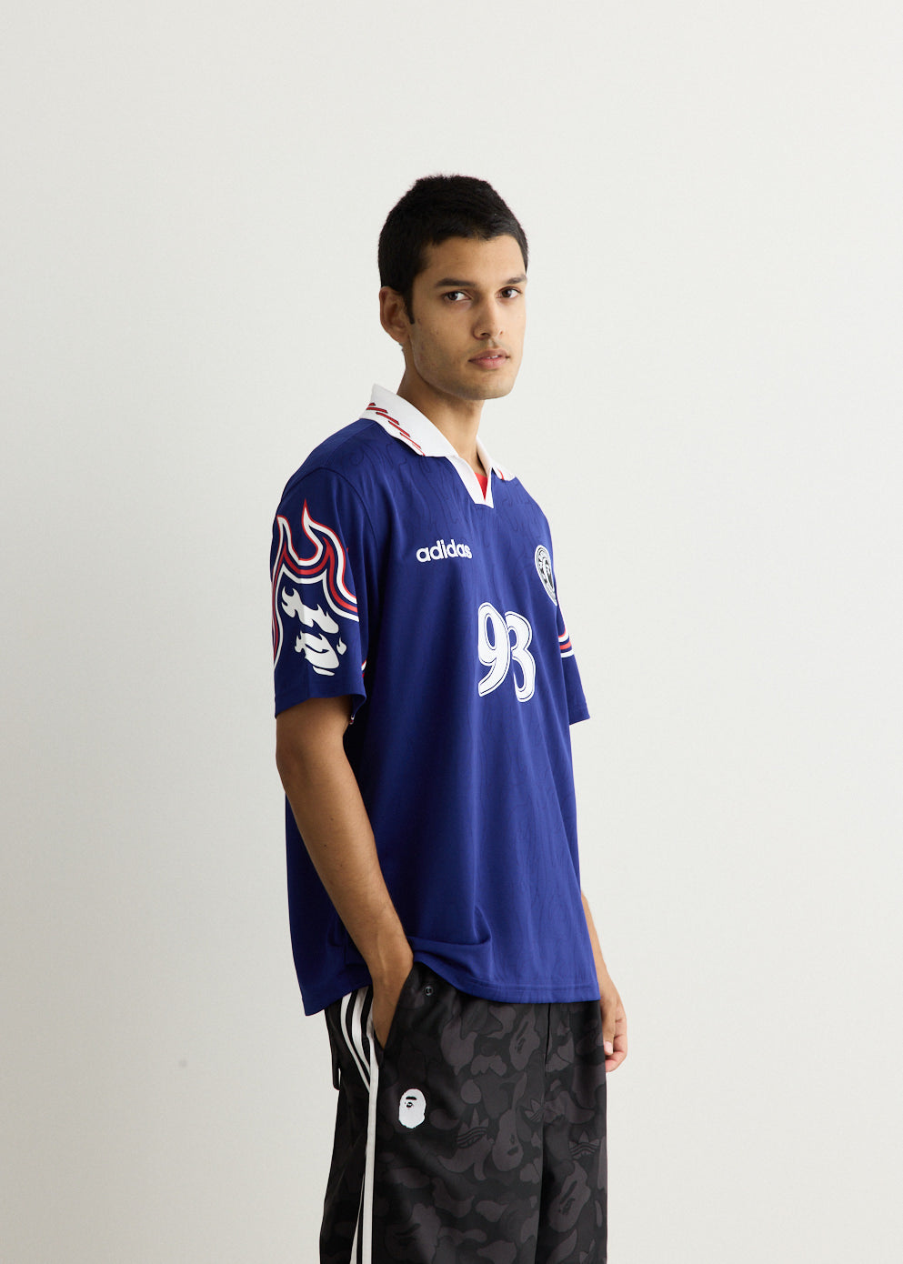 x BAPE SSL Flame Jersey Top