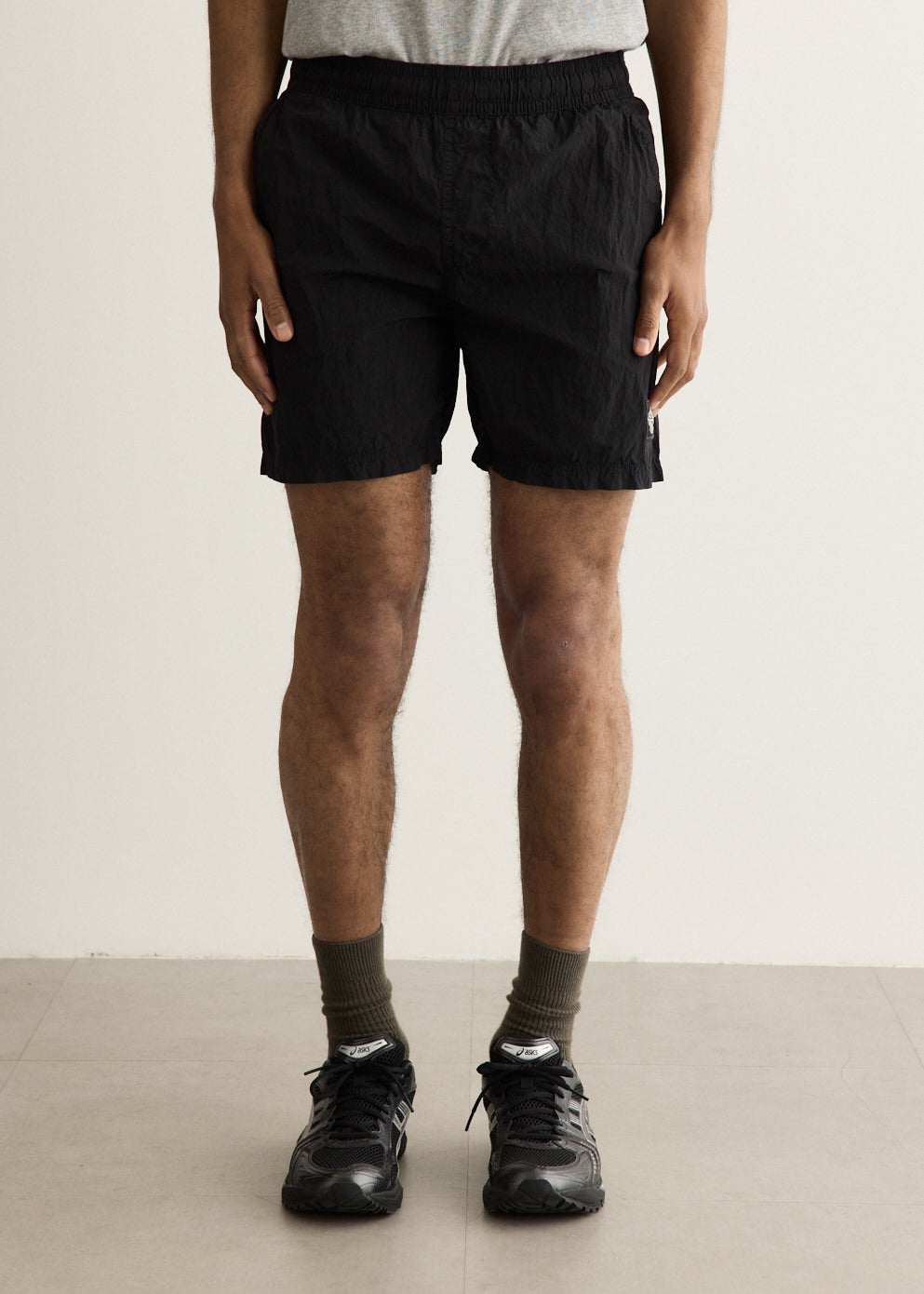 Nylon Metal Garment Dyed Swim Shorts