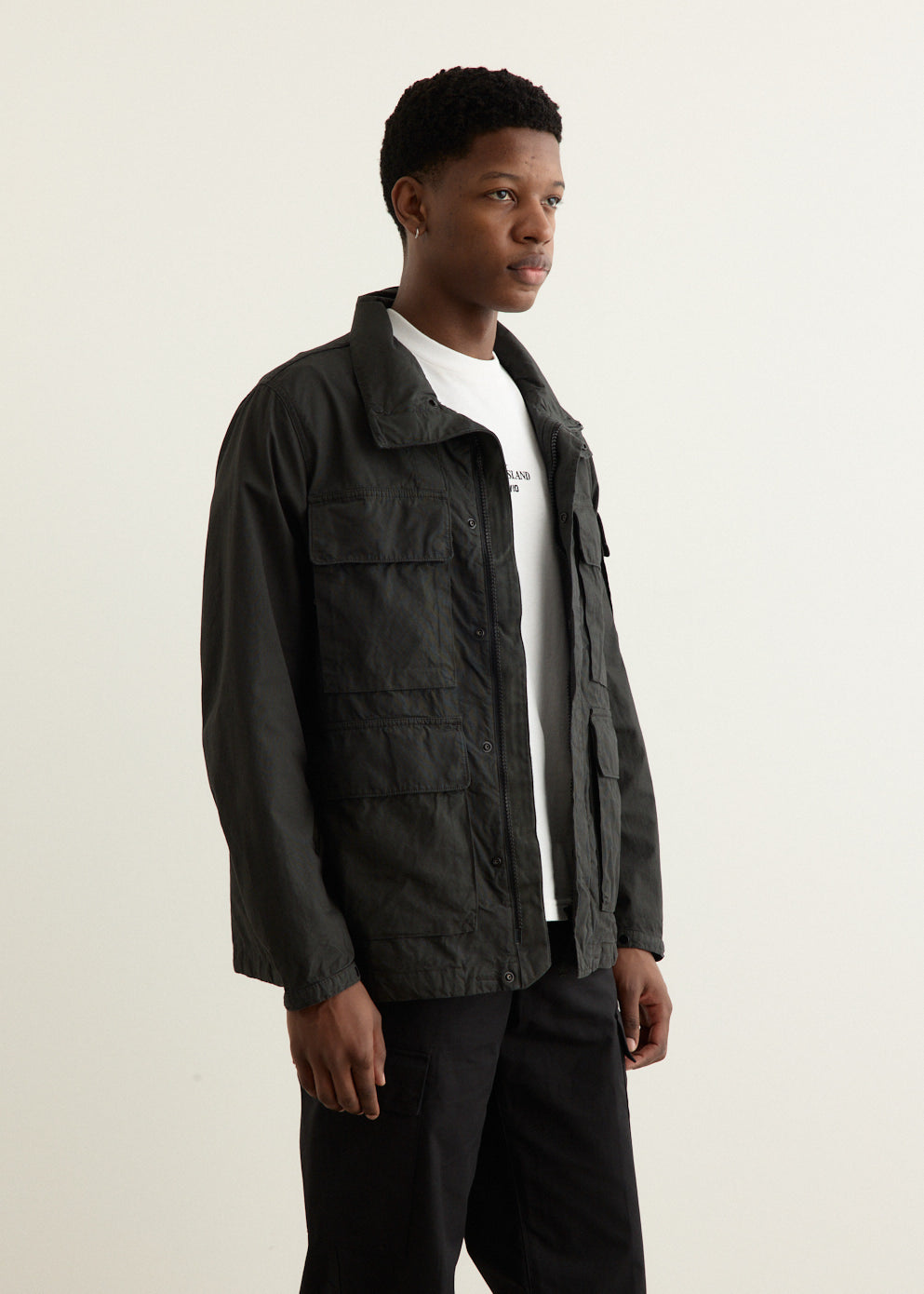 Garment Dyed Cotton Canvas Field Jacket