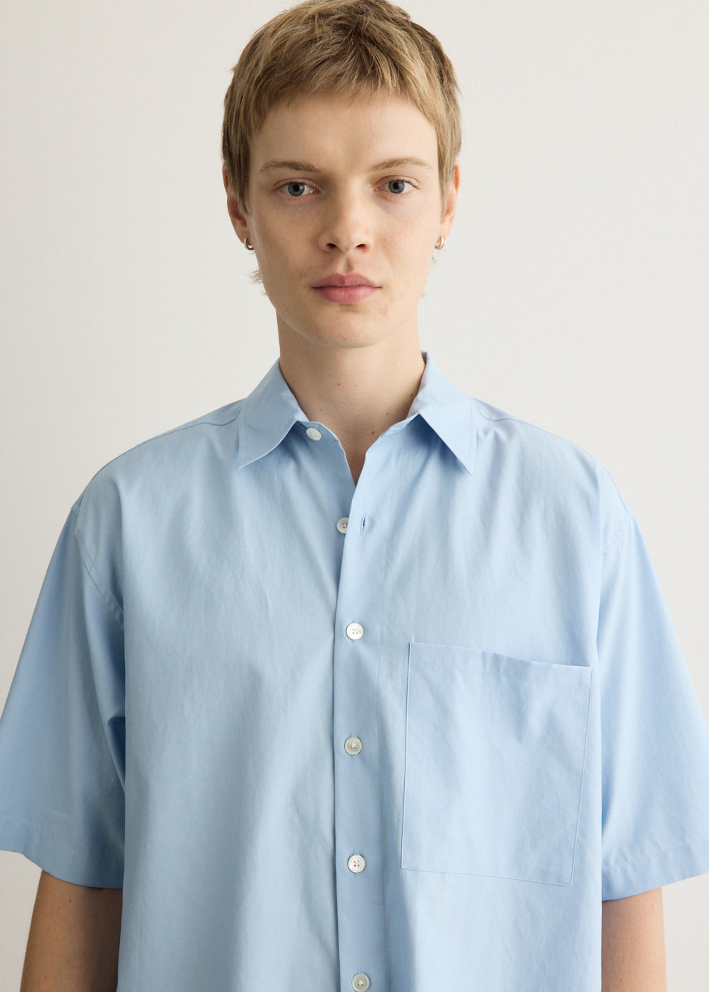 Washed Finx Twill Big Half Sleeved Shirt