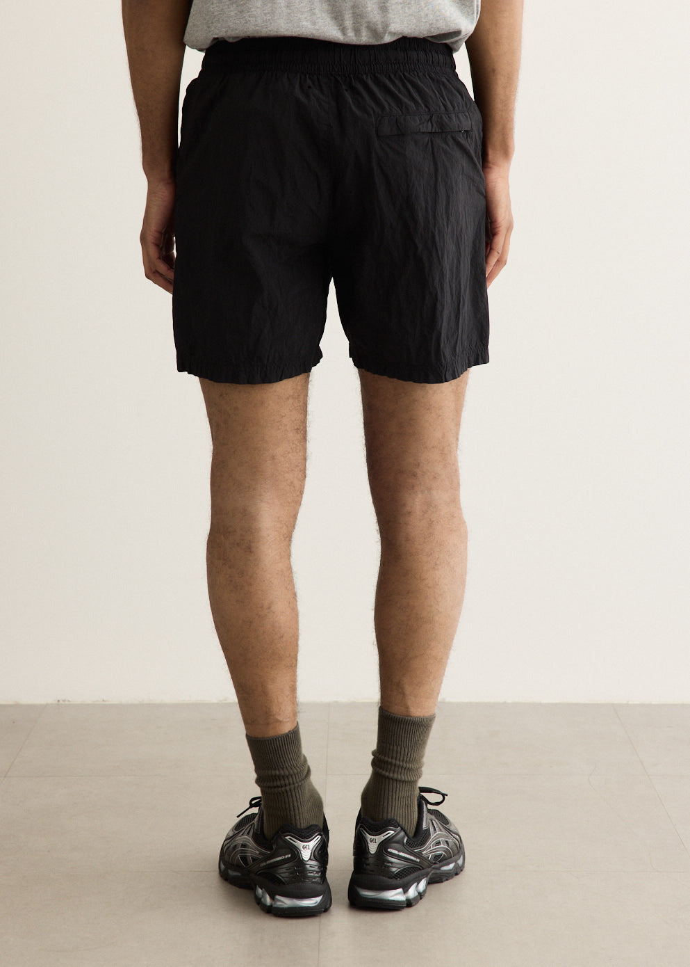 Nylon Metal Garment Dyed Swim Shorts