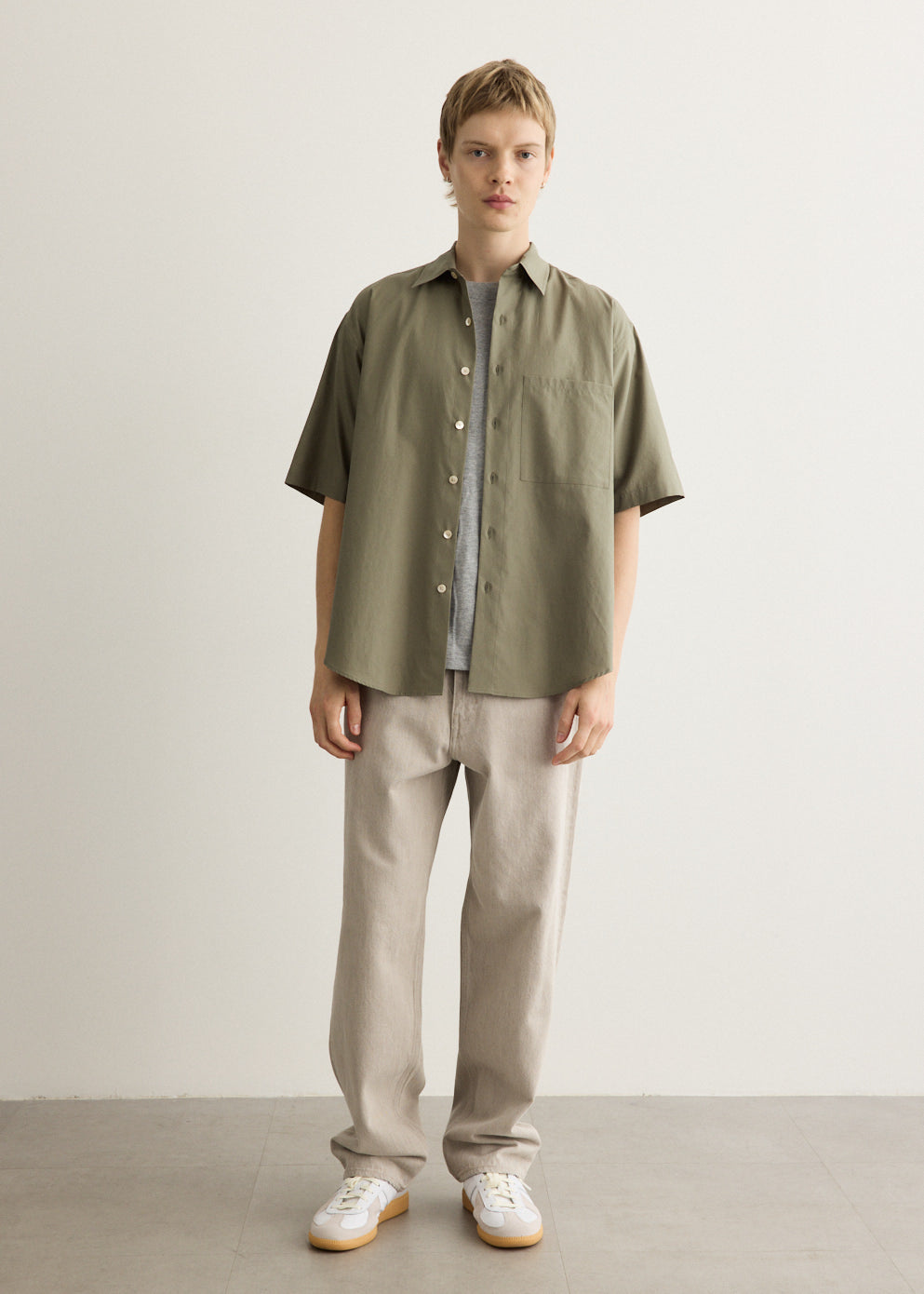 Washed Finx Twill Big Half Sleeve Shirt