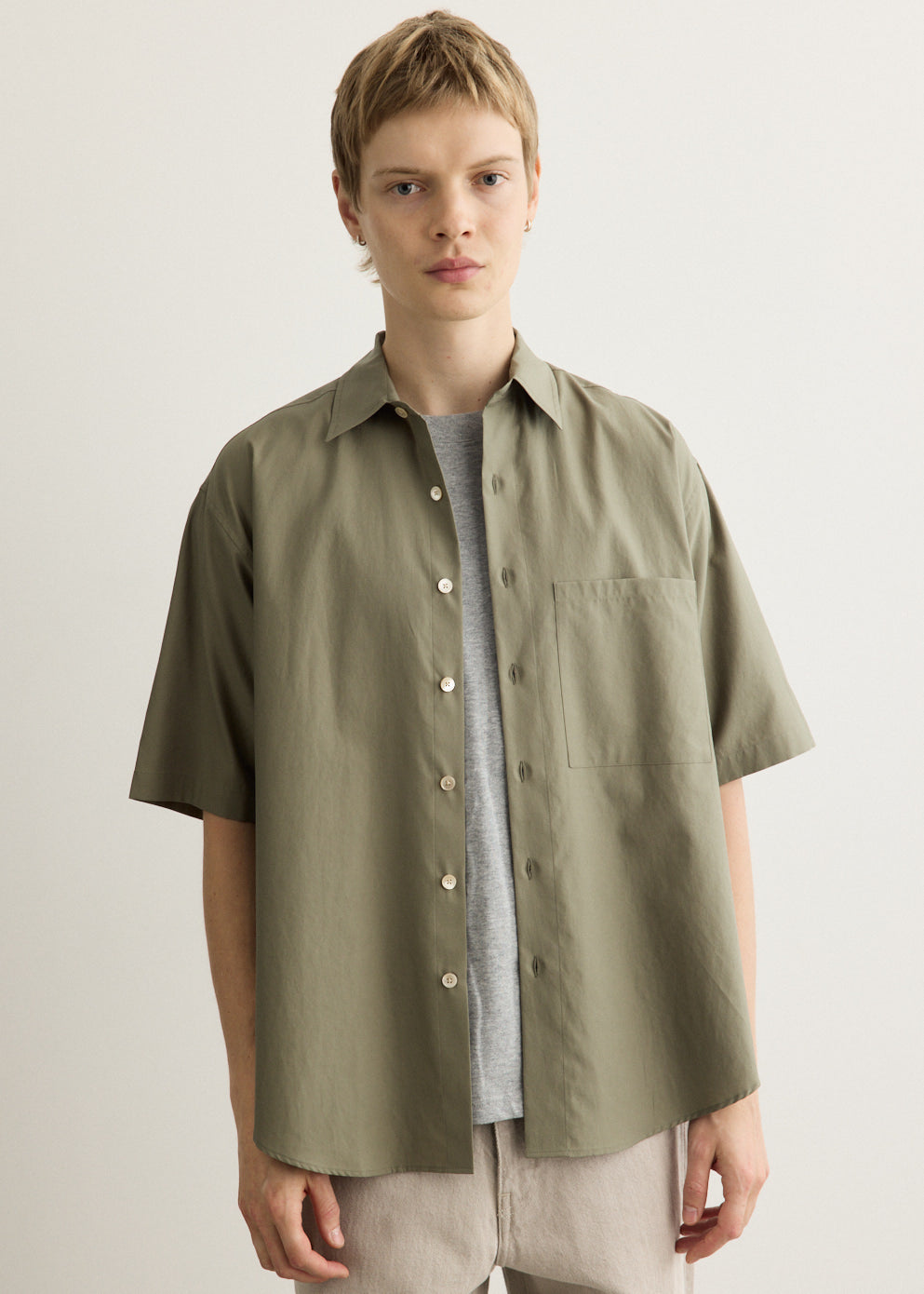 Washed Finx Twill Big Half Sleeve Shirt