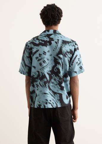 Paisley Print Silk Camp Collar Shirt