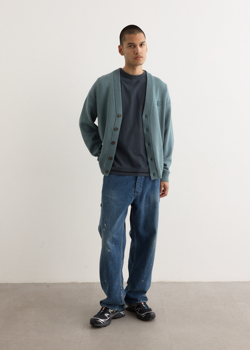 Bold Fox Head Patch Comfort Cardigan