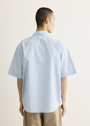 Short Sleeve Boxy Shirt With Camp Collar