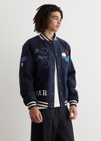 Run Sit & Bike Varsity Jacket