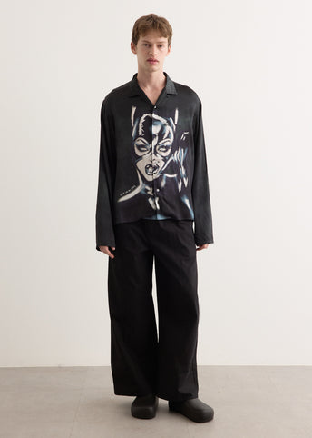 Sojama Viscose Satin Print Shirt