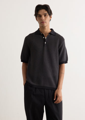 "Washi" 2 Tone Knit Polo