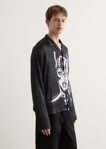 Sojama Viscose Satin Print Shirt