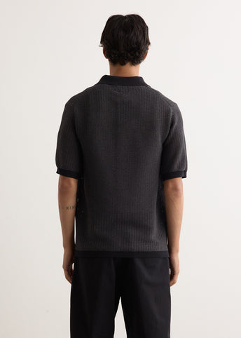 "Washi" 2 Tone Knit Polo