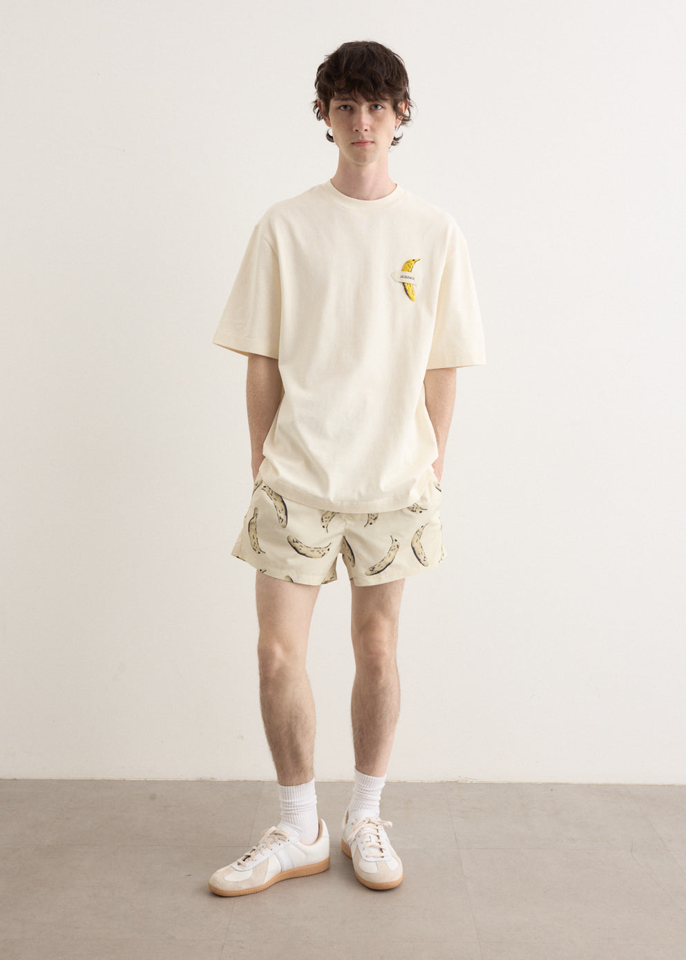 【Jacquemus】 BananeコットンジャージTシャツ Le T-Shirt Banane