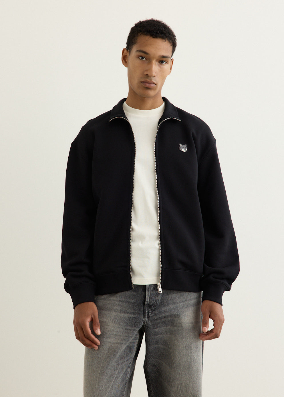 Grey Fox Head Zipped Comfort Sweatshirt