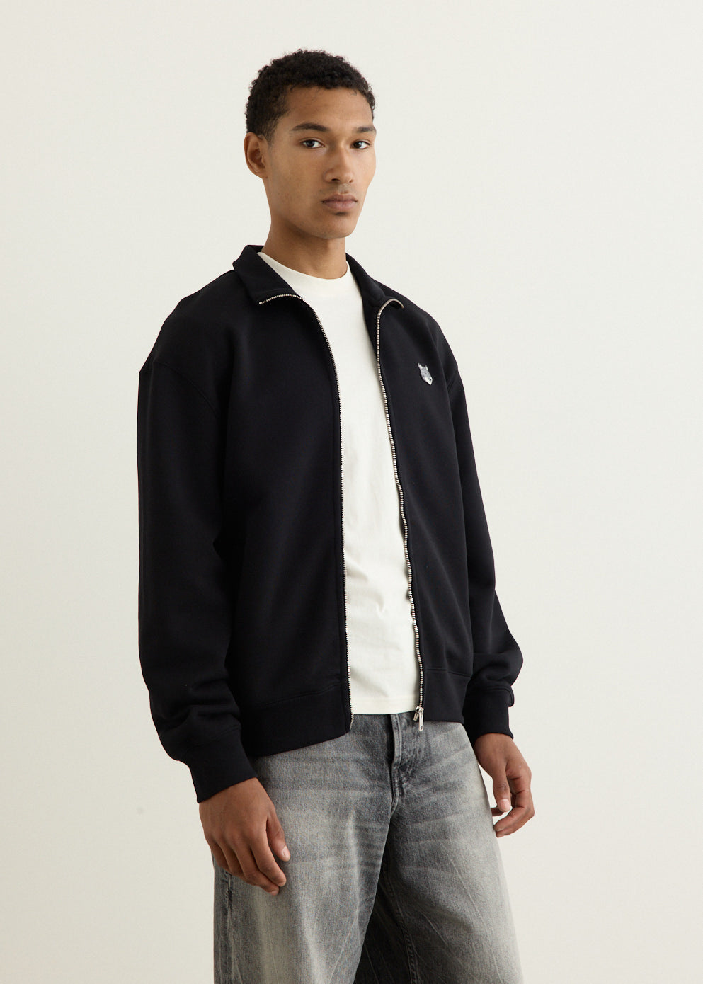 Grey Fox Head Zipped Comfort Sweatshirt