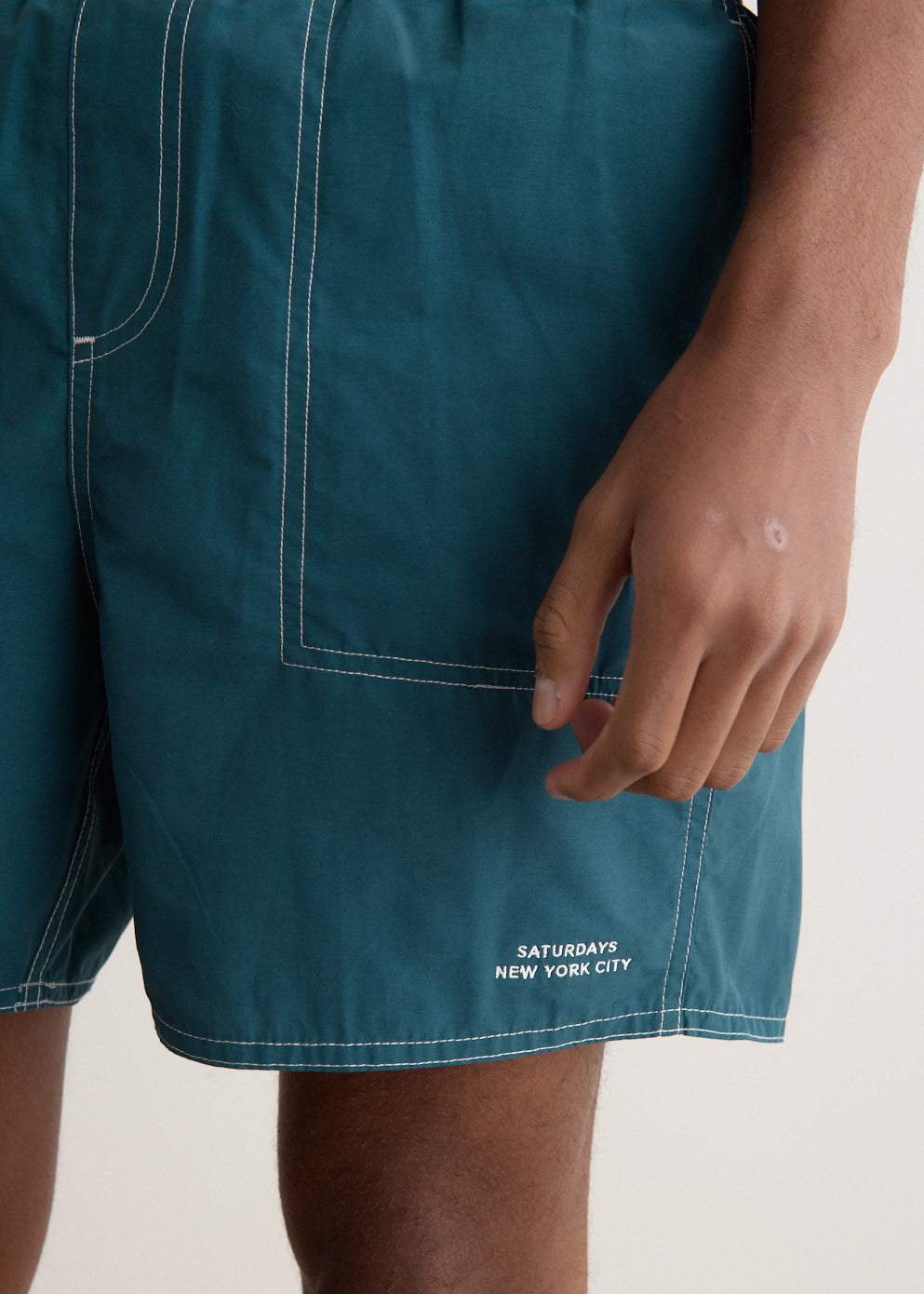 Talley Contrast Stitch Swim Shorts