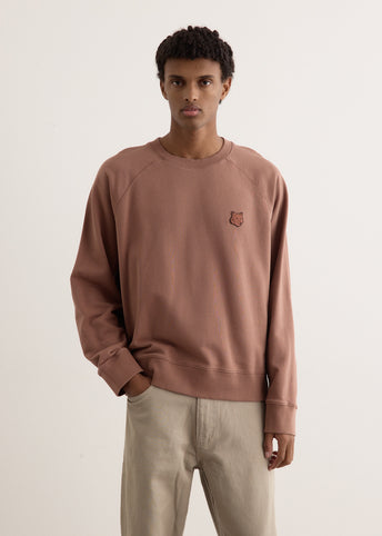 Bold Fox Head Patch Oversized Sweatshirt