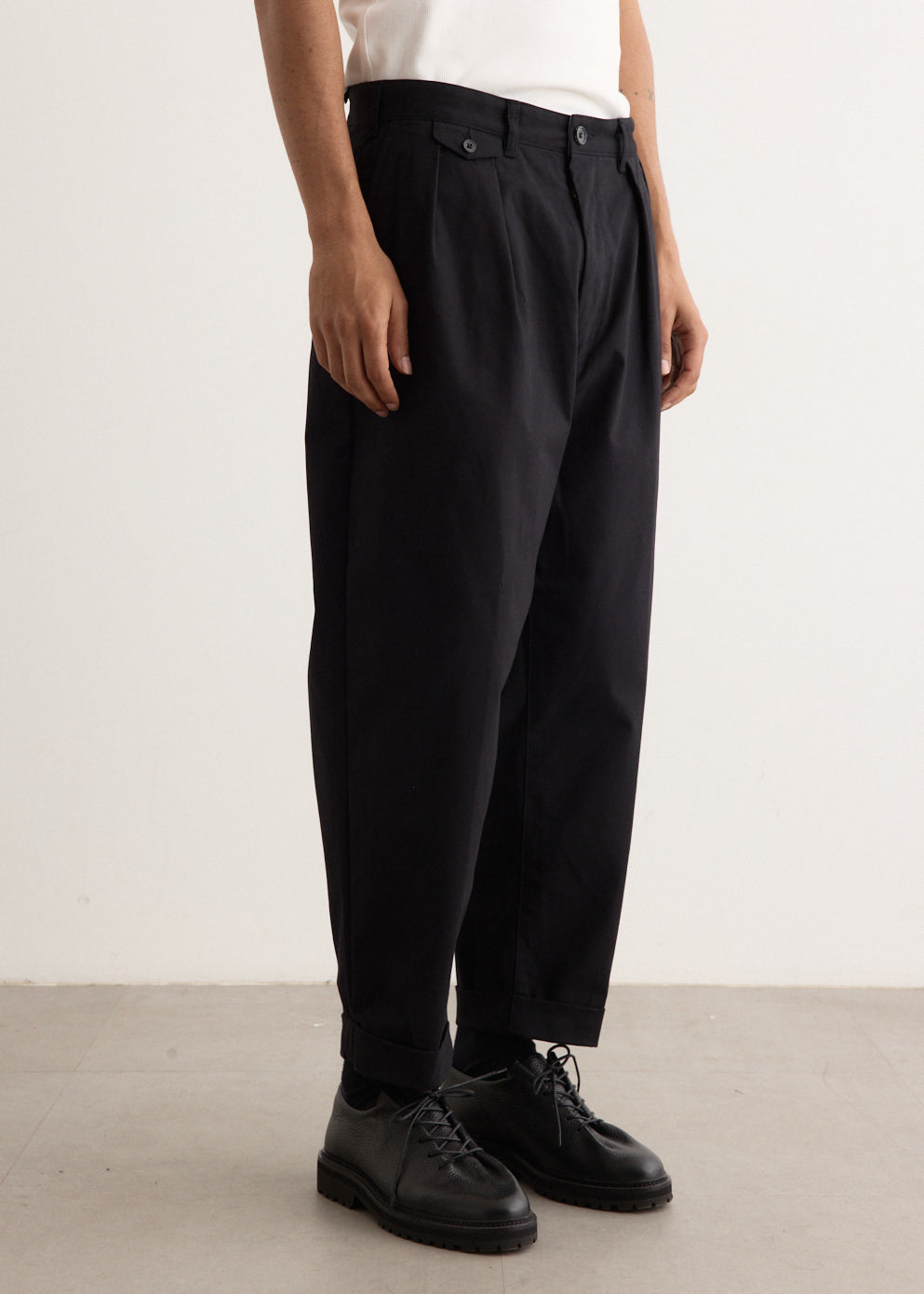 2 Pleats Twill Pants