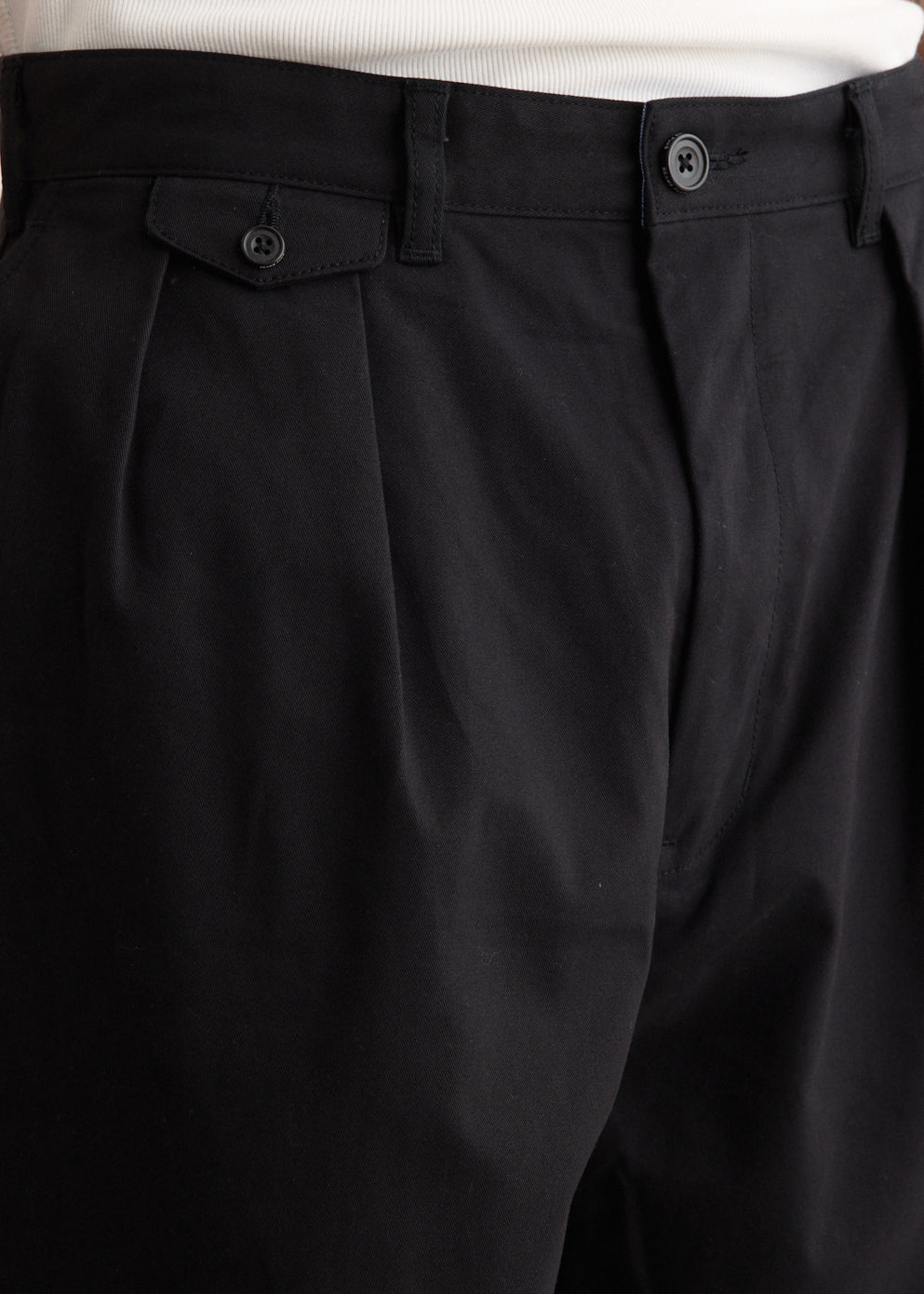 2 Pleats Twill Pants