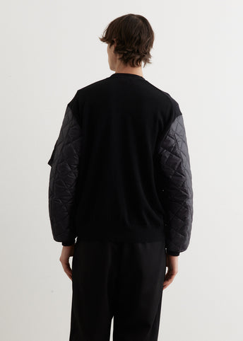 Quilted Sleeve Cardigan
