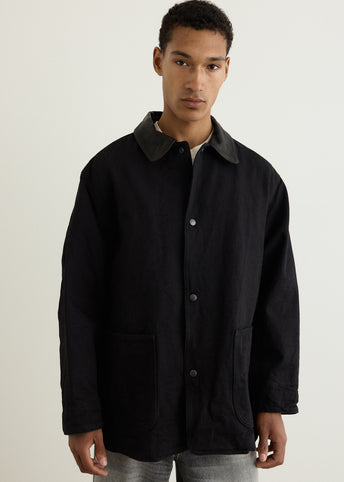 Denim Leather Work Jacket