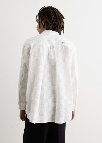 Open Grid Oversized Shirt