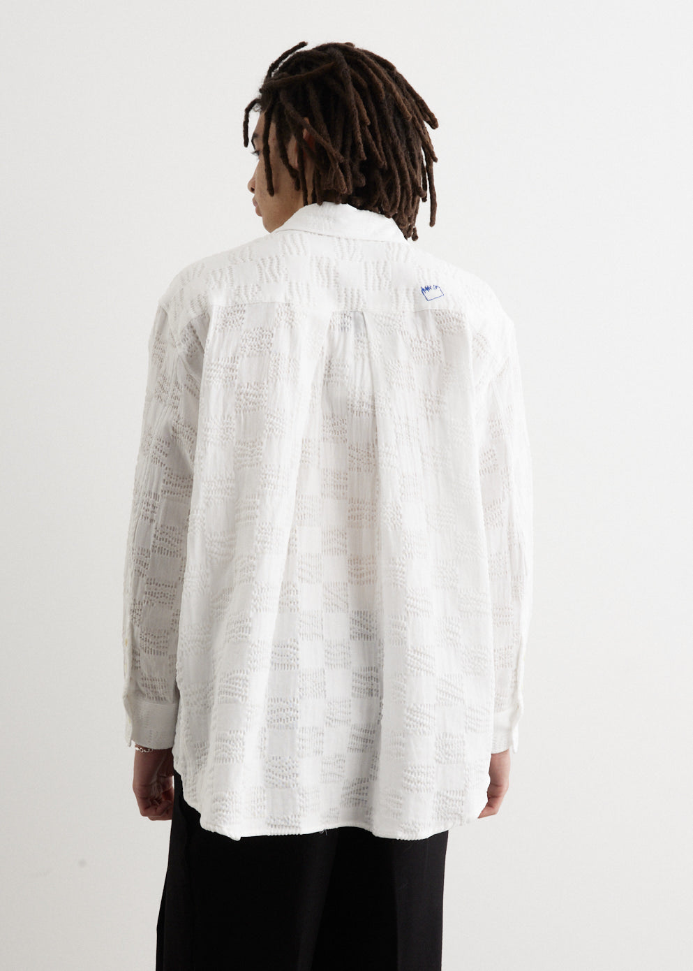 Open Grid Oversized Shirt
