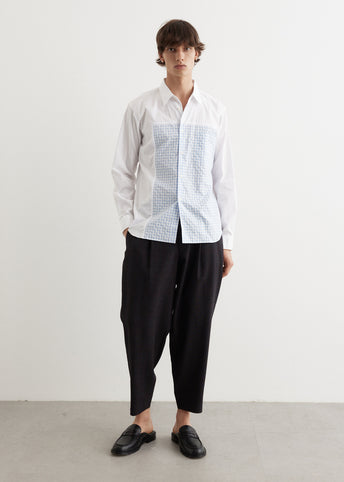 Jacquard Block Pattern Gingham Shirt