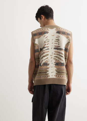 7G Wool FairIsle BONE Vest