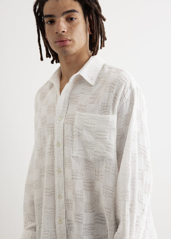 Open Grid Oversized Shirt