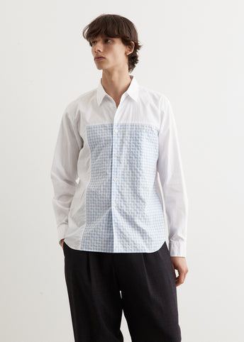 Jacquard Block Pattern Gingham Shirt