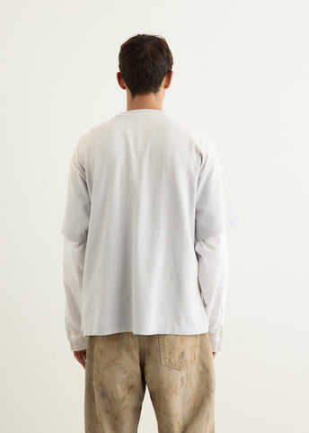 Edra Double Pop Tinsel Layered Logo T-Shirt