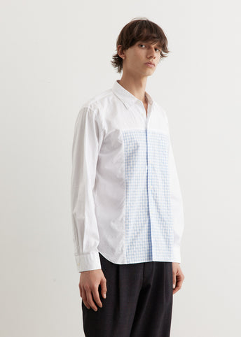Jacquard Block Pattern Gingham Shirt
